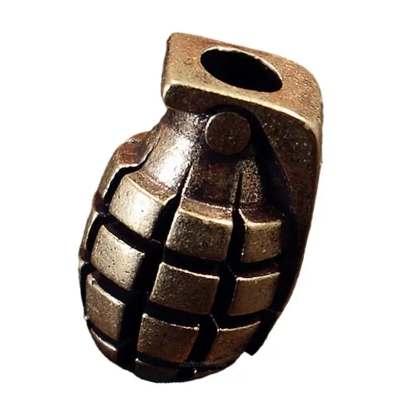 

X5XA Retro Grenades Beads for Rope Braiding and Cultural Jewelry Design Rope Braiding Gear Cultural Crafts