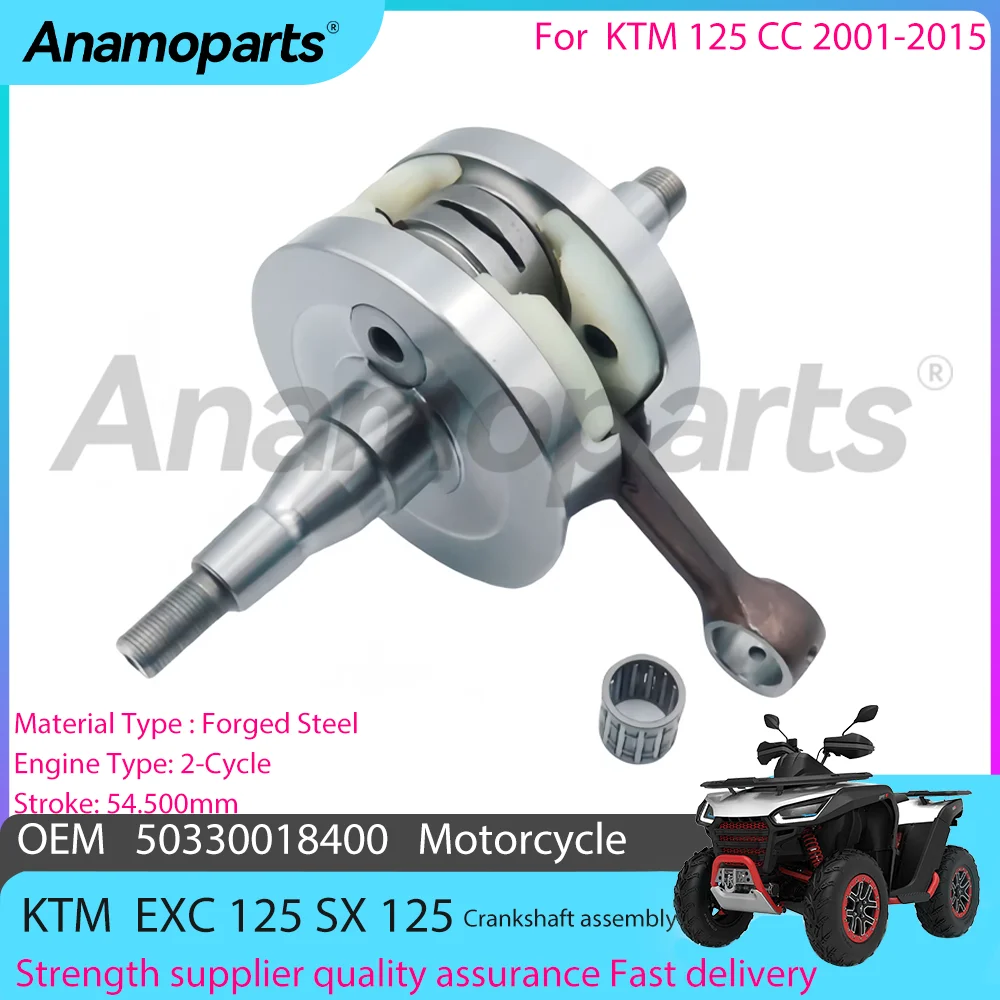 Piezas de montaje de cigüeñal de motor de motocicleta compatibles con KTM EXC 125 KTM SX 125 CC 125CC 2001-2015 50330018400