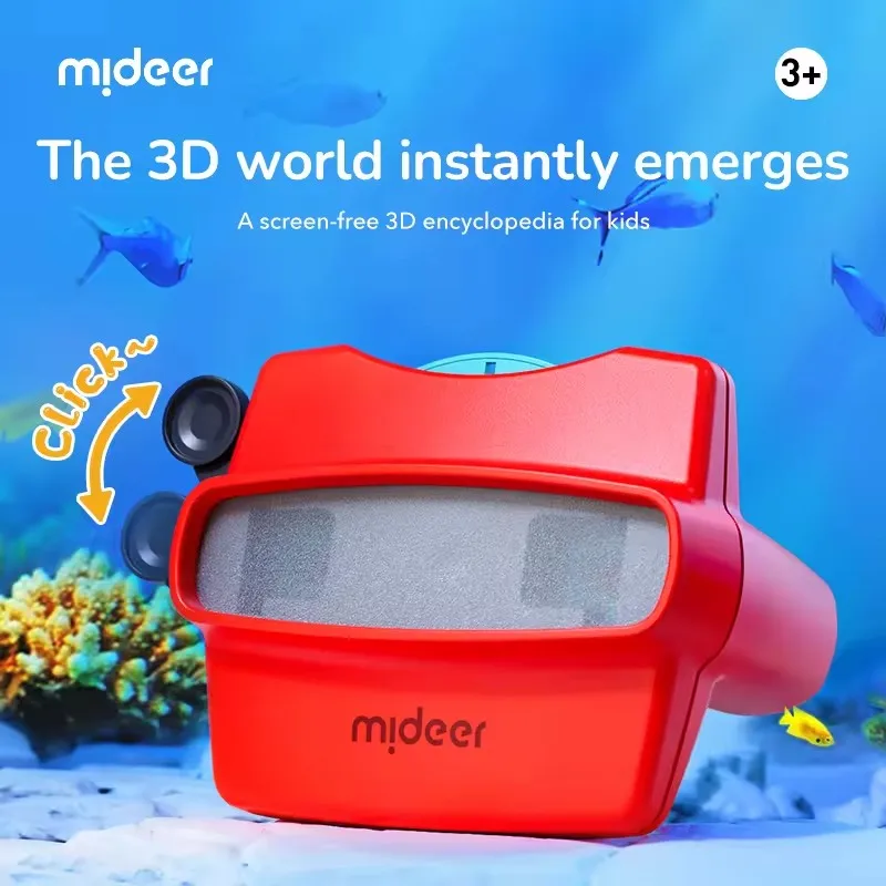 Mideer 3D Viewer Toy Kids Portable Stereoscope with Story Slides Fun Observation No Blue Light Realistic Visual Learning Toy 3Y+