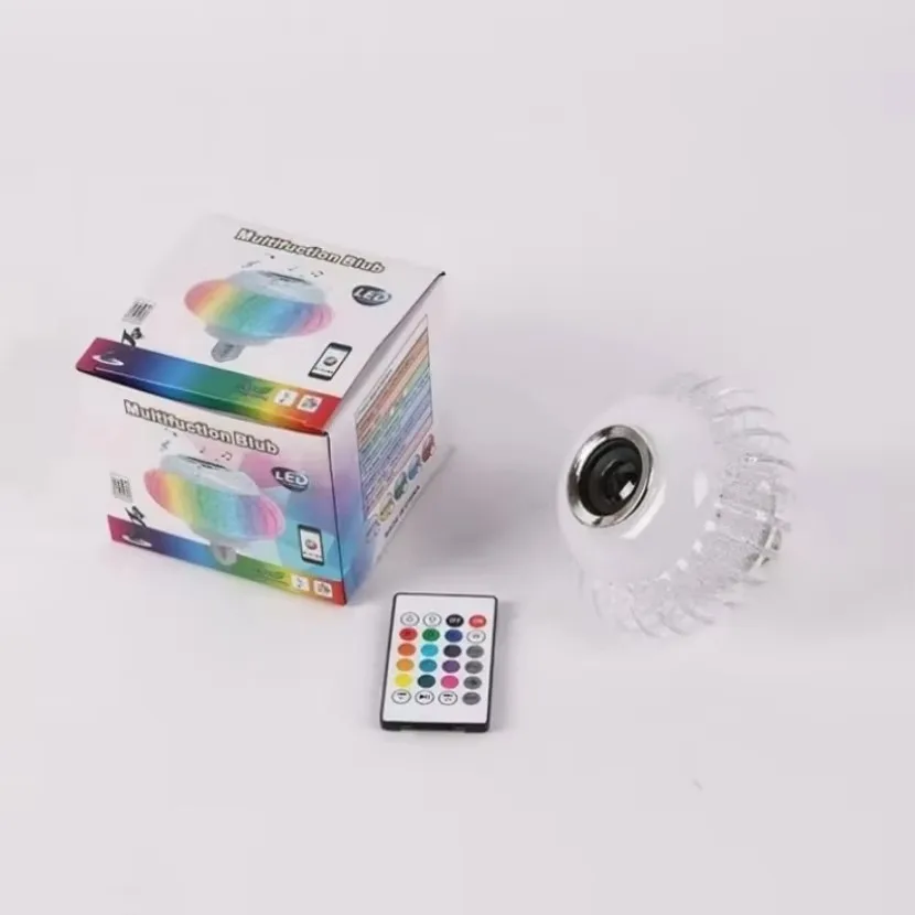 RGB الموسيقى ضوء لمبة الضوء الأبيض اللون التحكم عن بعد الغلاف الجوي ضوء لمبة مع مكبر الصوت الذكية بلوتوث E27 LED لمبات #6