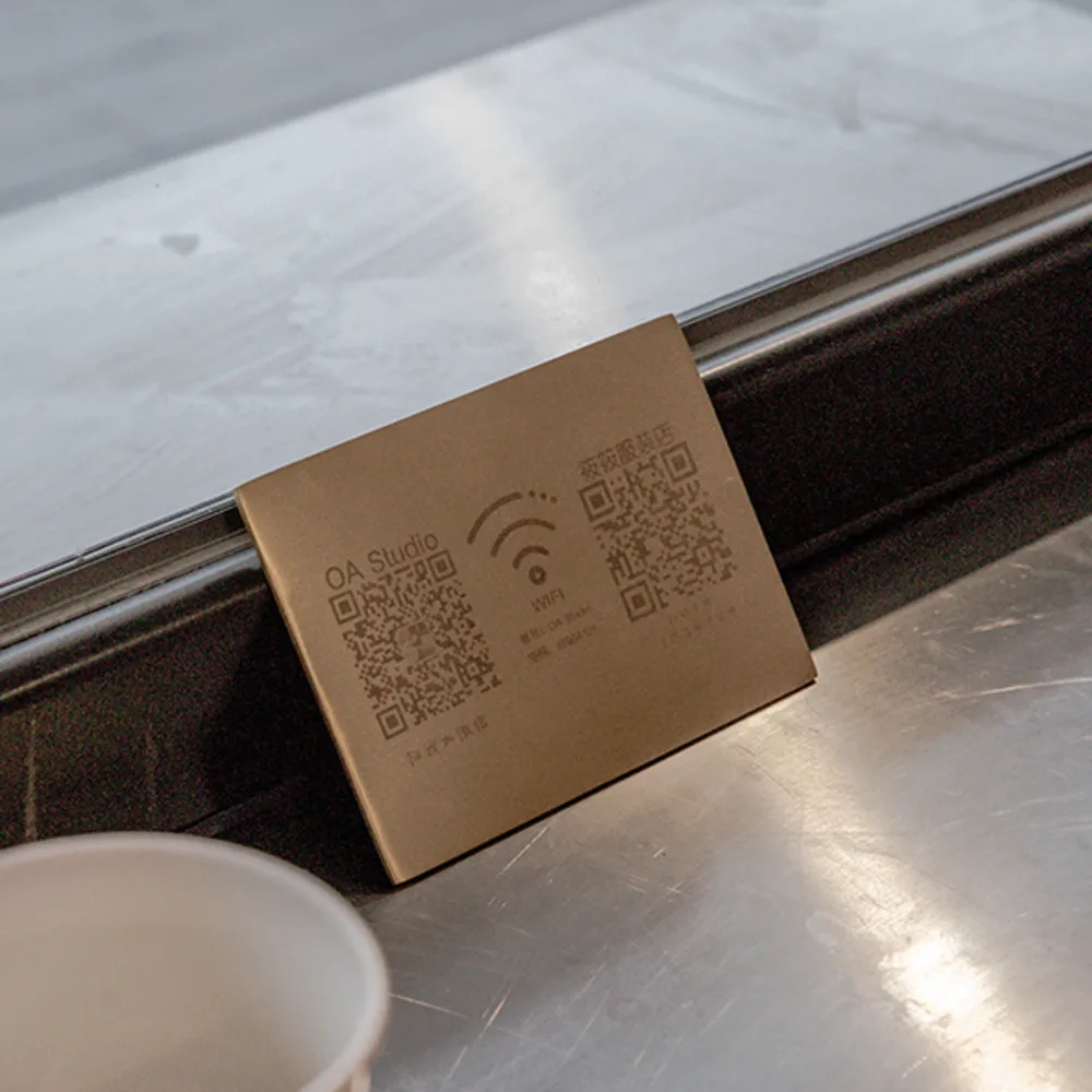 Wall Sign Plate Copper Character Wifi Service Plate Wireless Network Alipay Collection Sign Warm Reminder Code Tag Metal Copper