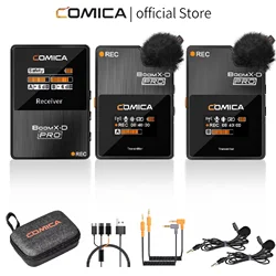COMICA BoomX-D Pro 2.4GHZ Dual-channel Wireless Lapel Microphone Professional Microphone For Camera Phone PC Youtube Blogger