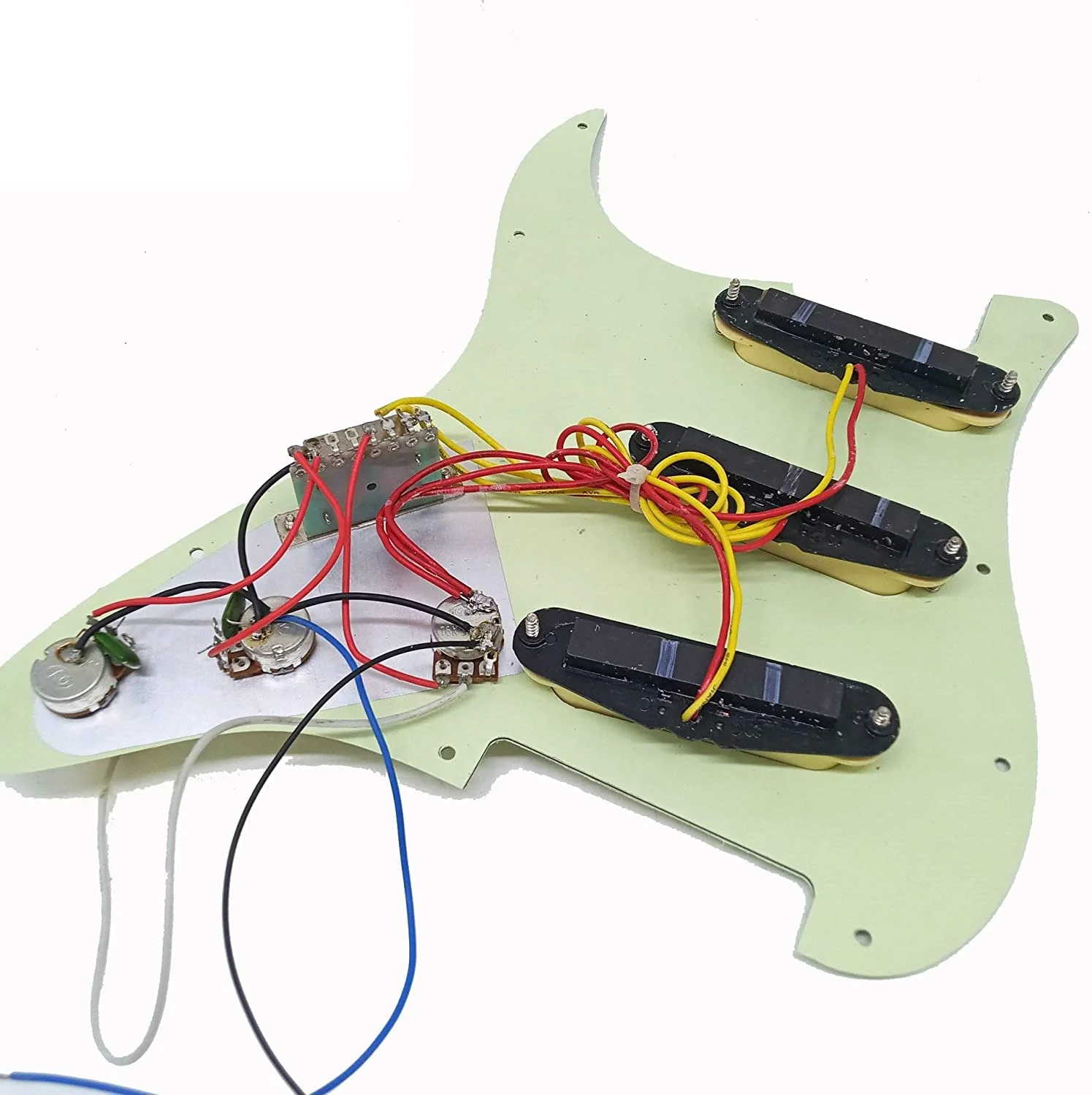 

YQJ-tMint Green Loaded Electric Guitar Pickguard Prewired Pickguard with Wilkinson Pickups for Electric Guitar