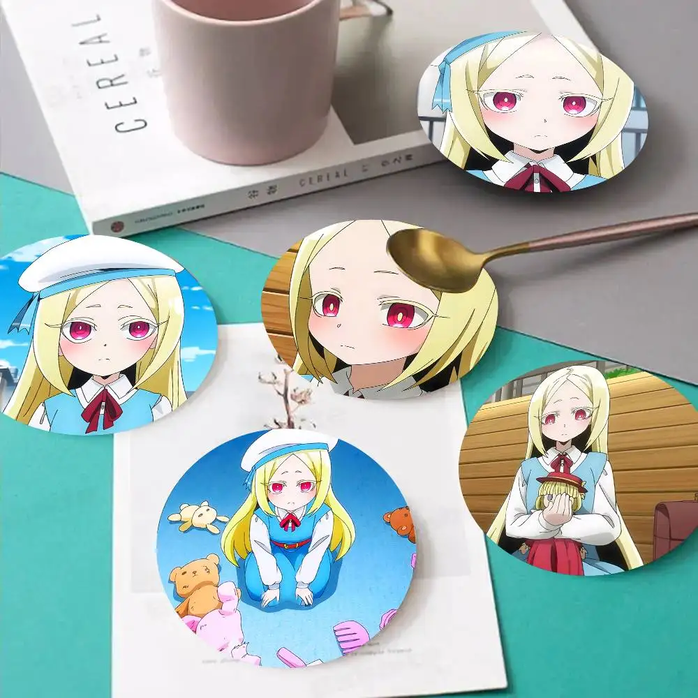 1pc Korisu Morino Gushing Over Magical Girls Wooden Coaster Colour Printing Cup Mat Home Desk Decoration Gifts