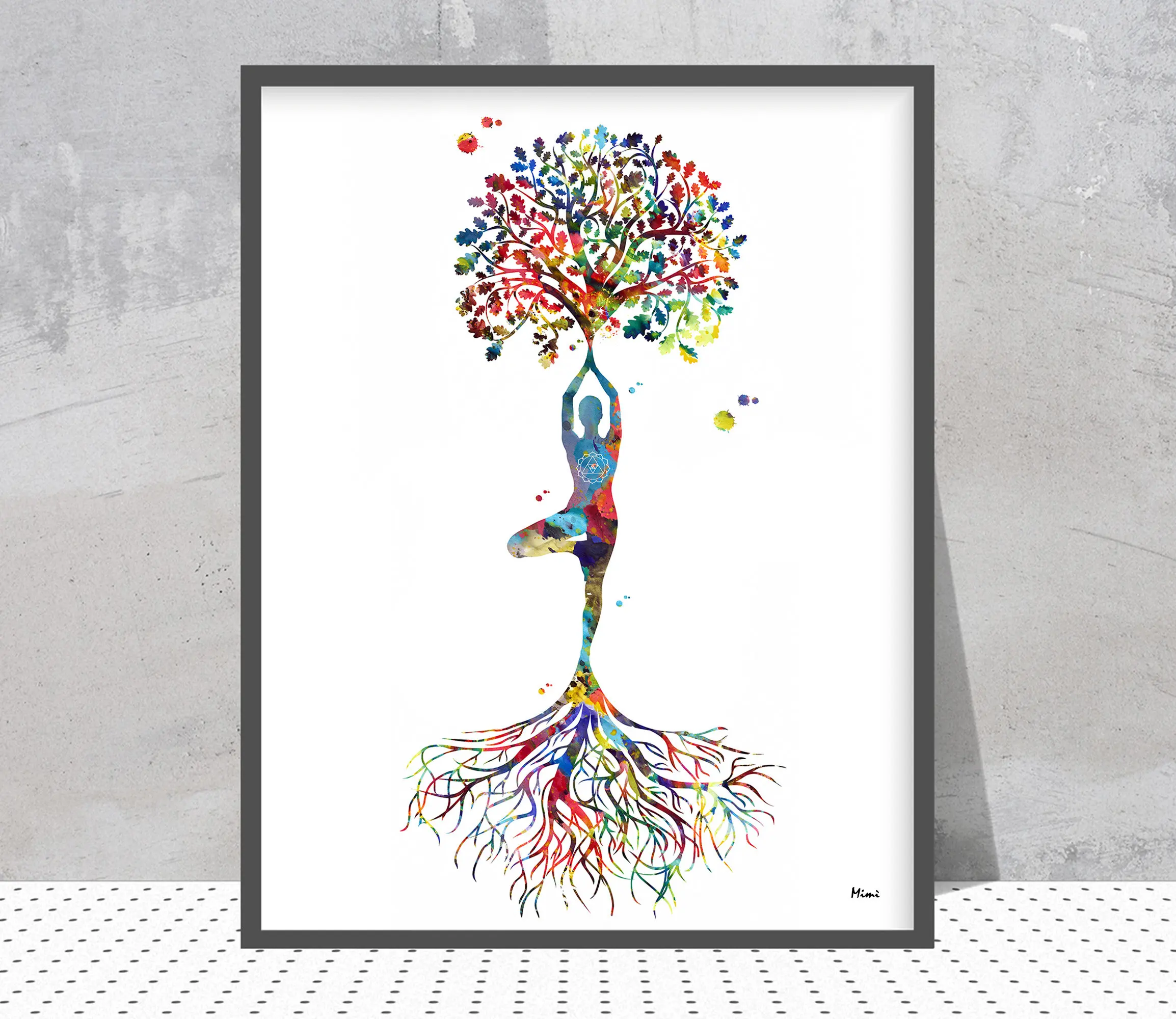 

Yoga Tree Pose Poster Yoga Tree Of Life Watercolor Canvas Painting Print Yoga Meditation Art Print Yoga Tree Yoga Wall Decor