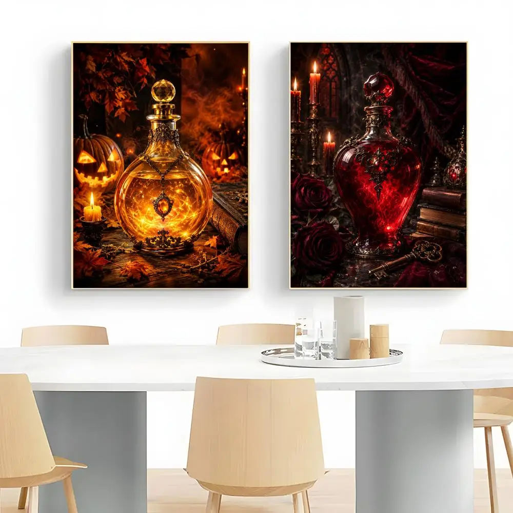Halloween Potion Bottle Poster Wall Art Print Decorative Mural Home Decor Gift Unframed