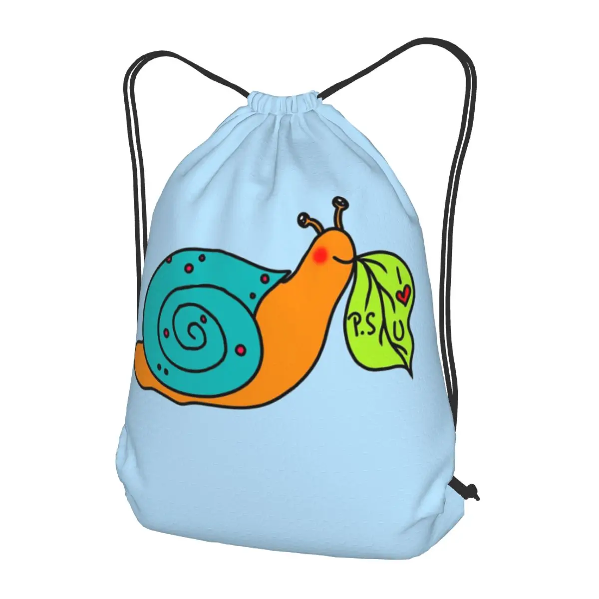 

Snail And The Novel Backpacks Fashion Drawstring Bags Sports Bag Book Bags for Travel School