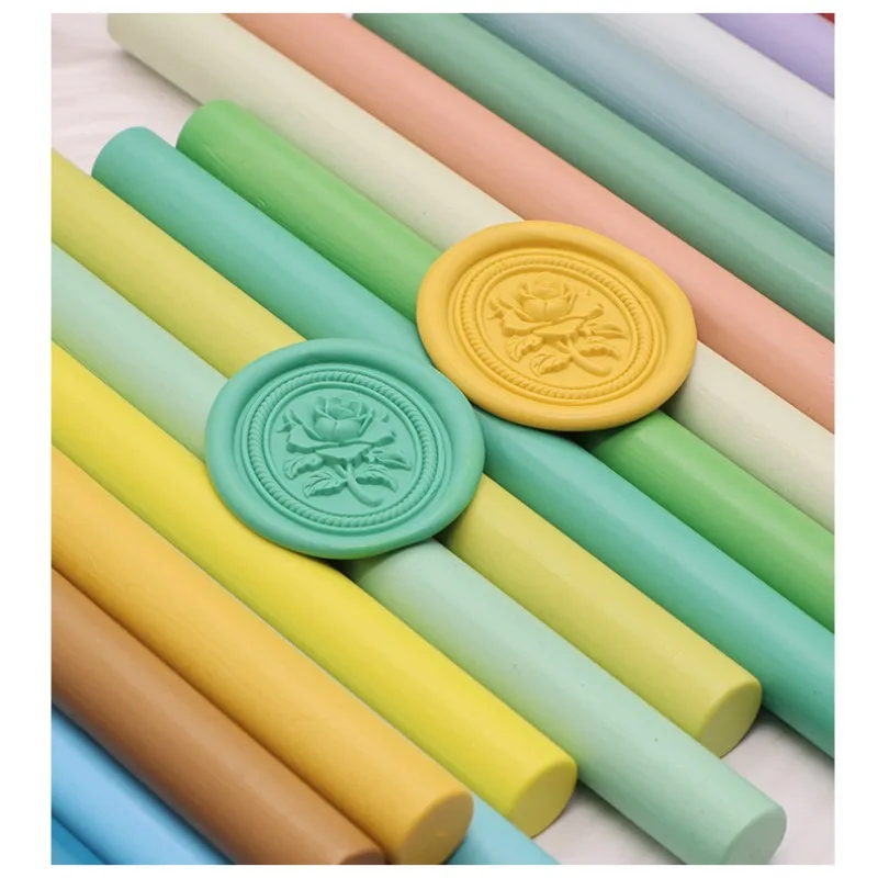 2pcs Matte Color Round Lacquer Wax Stick Envelope Sealing Lacquer Stamp Material Can Be Used with Lacquer Gun