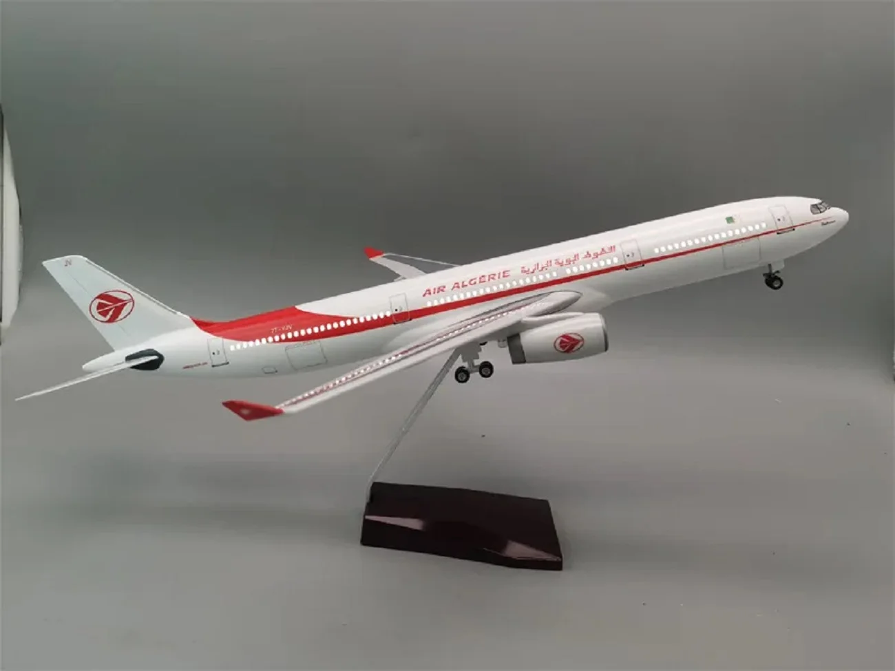 

47cm Collectible Aircraft A330 Air Algerie Plane Model Resin airplane kids toys With Base Wheel Landing Gear For Collection