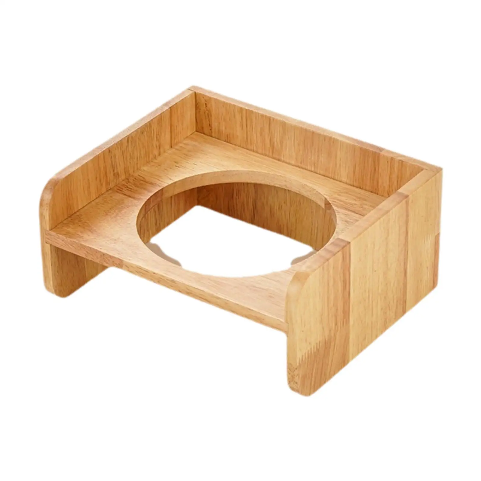 Pet Feeder Bowl Rack Elevated Bowl Shelf Wooden Water Dispenser Rack Practical Cat Food Bowl Stand Multiuse for Cats Supplies