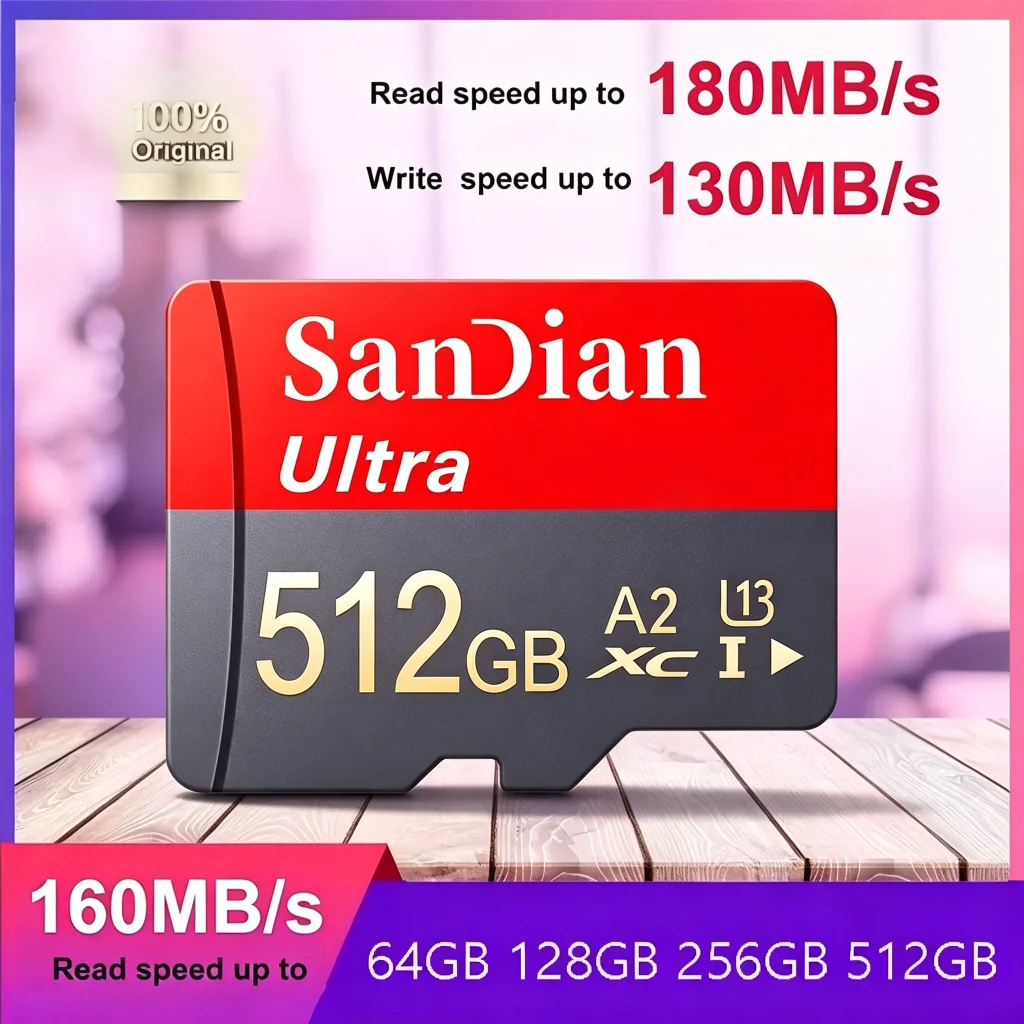 Ultimate TF Cards Memory Card SD Cards Micro TF SD Card 64GB 128GB 512GB Ultra HD C10 for Nintendo Switch Driving Recorder