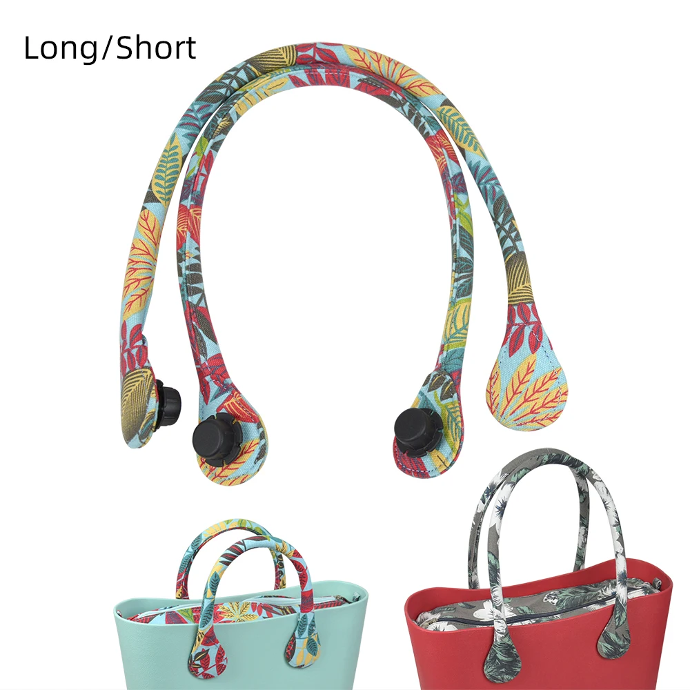 2025 New Short Long Round Canvas floral Fabric Handles Straps for Obag Classic Mini O Bag Women's Bags Shoulder Handbag