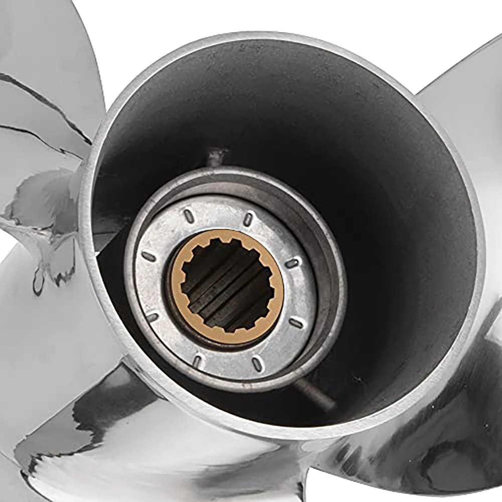 Boat Propeller 11 1/8x13 for Yamaha 40HP-55HP 3 Blades Stainless Steel Propeller 13 Tooth RH 69W-45945-00-EL 11.125x13