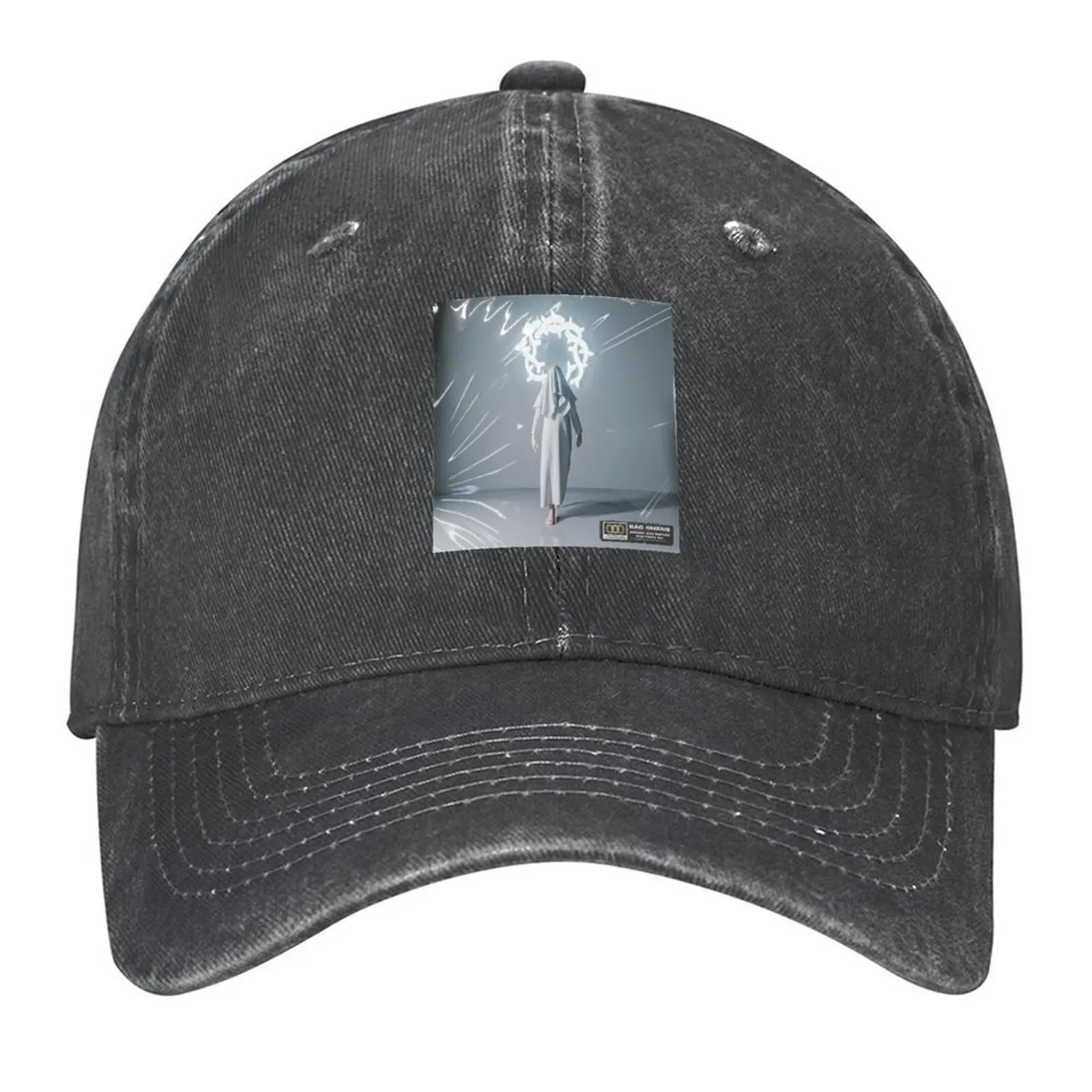 

Bad omens - Finding god before god finds me Baseball Cap Anime cute Luxury man cap Mens Women's
