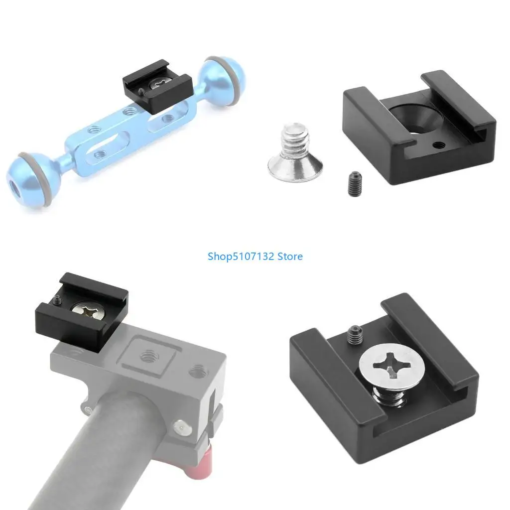 87HD Triple Cold Shoe Mount On Camera Shoe Mount Support Microphone Video 1/4