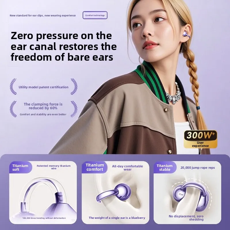 New Q72 Noise Canceling Bluetooth Sports Earphones Clip On Wireless Headphones With Super Long Battery Life Hi Fi Sound Quality