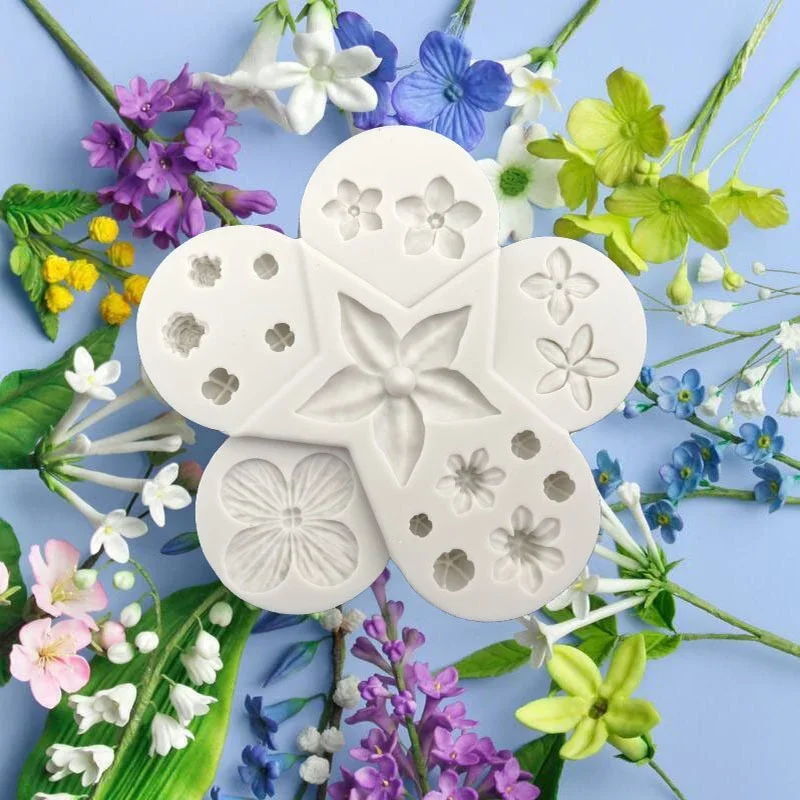 

Ultimate Filler Flowers Mold Round Flower Baking Silicone Cake Decoration DIY Fondant 3D Chocolate