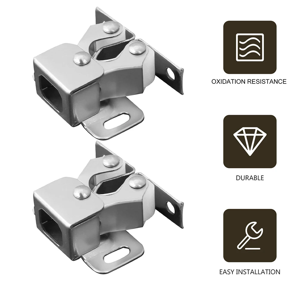 

20pcs Latches Double Roller Catch Durable Cold Rolled Steel Closure For Closet Cupboard Corrosion Resistant Closet Door Roller