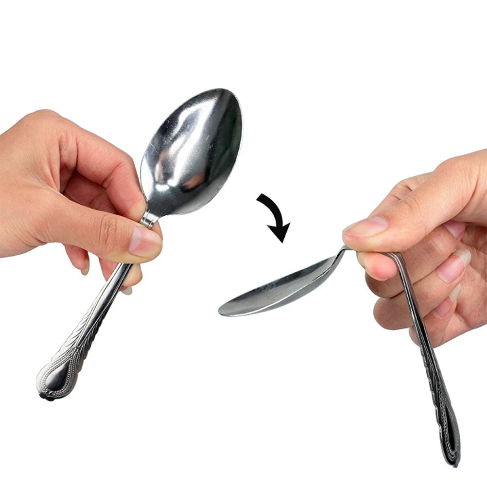 2 PCS Birthday Present Child Toy Trick Bend Spoon Magician Street Close-up Props