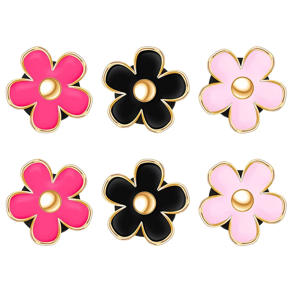 Clips de fragancia para coche, difusor ambientador, decoración de aleación, accesorios de ventilación de flores, regalos de uso seguro, elegantes, 6 uds.