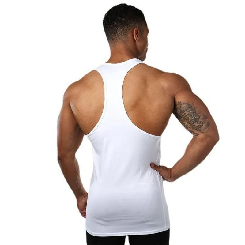 Men\'s Summer Quick Dry Casual Tank Top Man Sports Bodybuilding Workout Sleeveless Shirt Male Gym Fitness Sweatshirt Running Vest