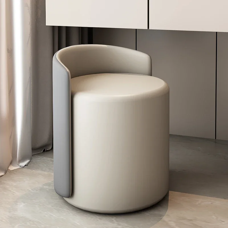 Japan Gray Makeup Stool Round Adults Living Room Vanity Chair Nordic Portable Sillas Para Sala De Estar Furniture Living Room