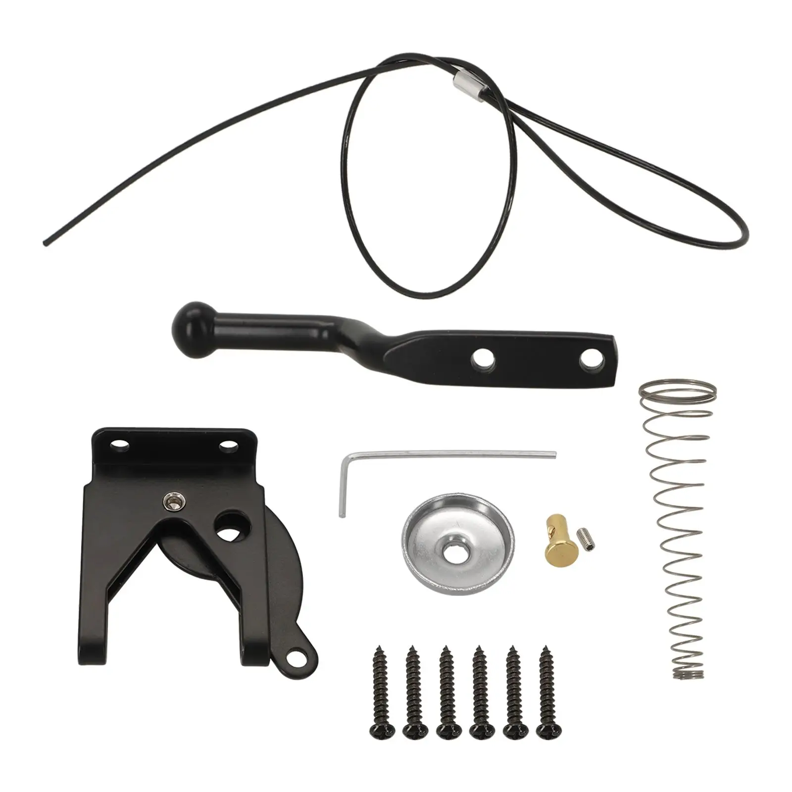 Adjustable Gate Lock Garden Fence Latch For Garden Protection 14-Piece Lock Set Auto-Pull Feature Easy Installation