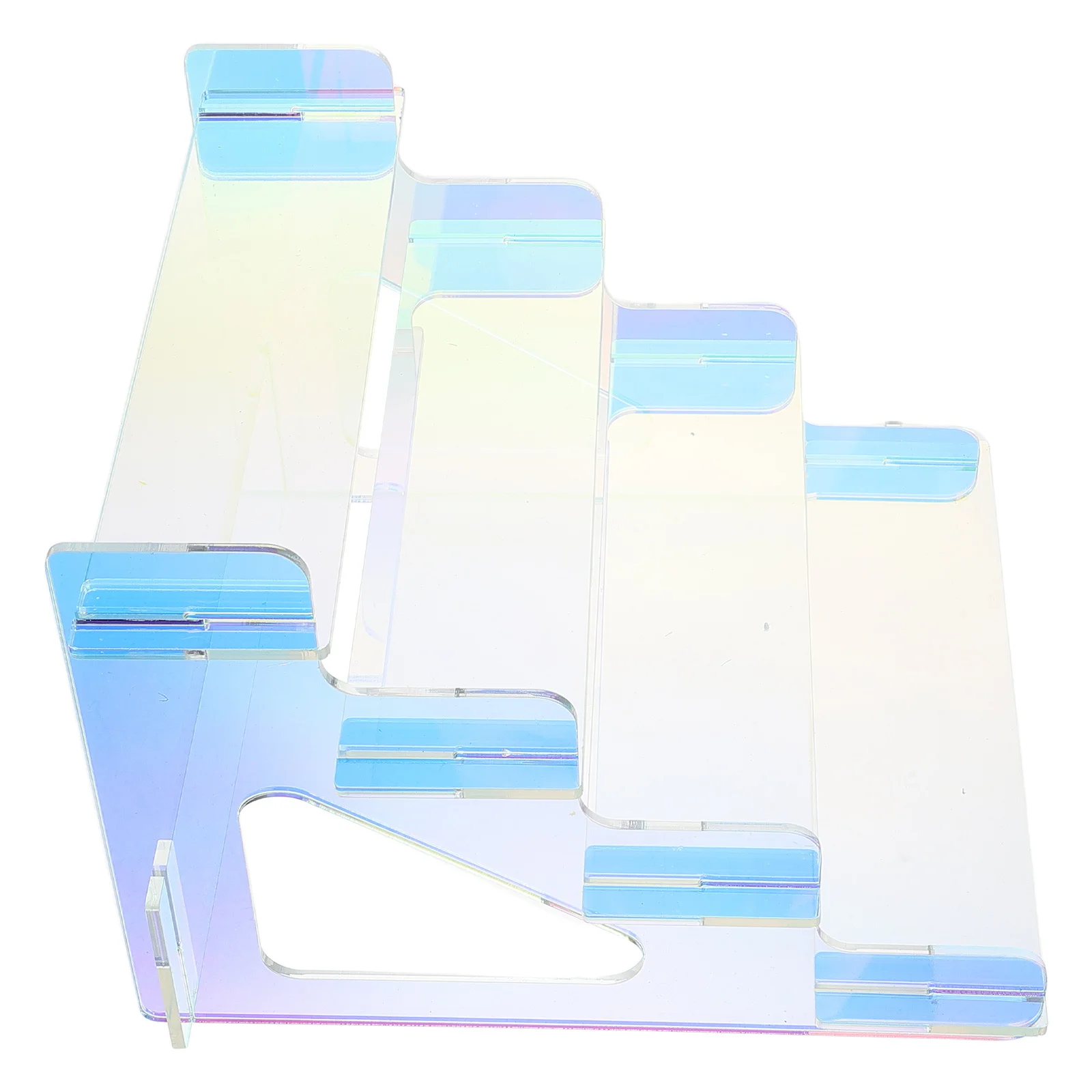 

4-Tier Acrylic Display Stand for Perfume Dessert Cupcake Organizer Multi-Level Countertop Shelf Riser Desktop Display Rack
