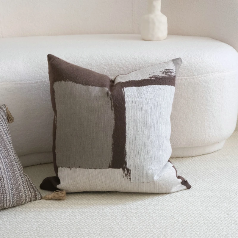 30X50/45X45/50X50CM Brown Throw Pillow Cover Luxury Luxury Soft Waist Cushion Cover Decor Home Decorative Pillowcase