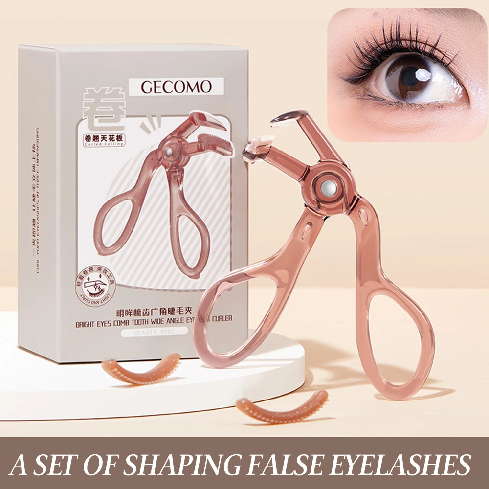 GECOMO Portable Eyelash Curler Long-lasting Shaping Wide-angle Eyelash Curler