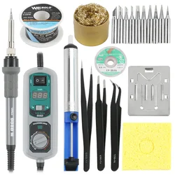 YIHUA 908D LED Digital Soldering Station Mini Portable Adjustable Electric Soldering Iron Welding Tools Kit Set