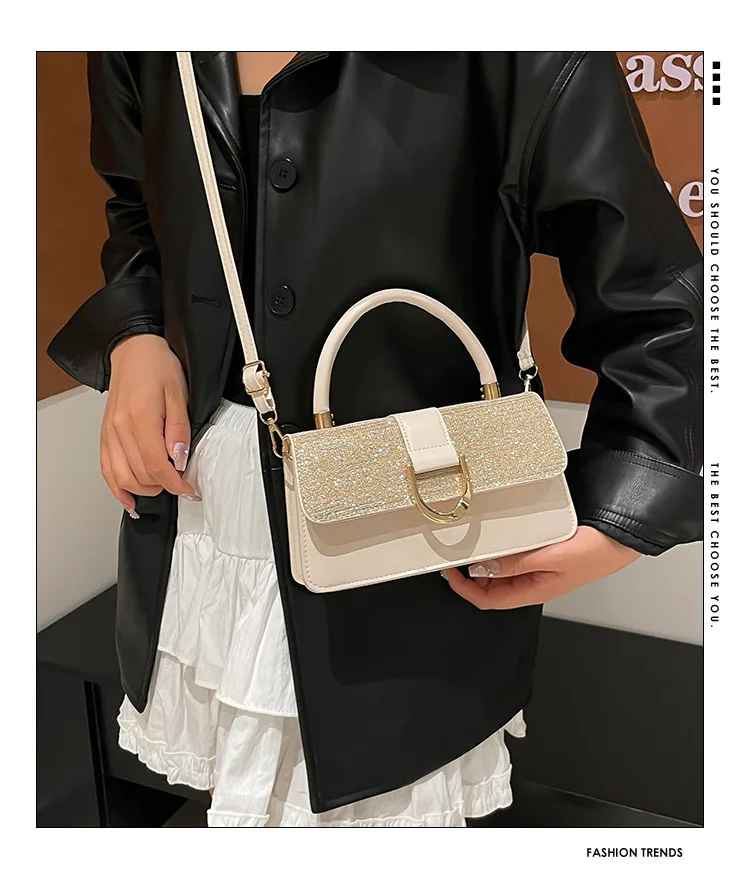 حقيبة مربعة فاخرة للسيدات لعام 2025، محفظة كتف متعددة الاتجاهات من الجلد النباتي، حقيبة يد بسيطة للعمل والتنقل والاستخدام اليومي