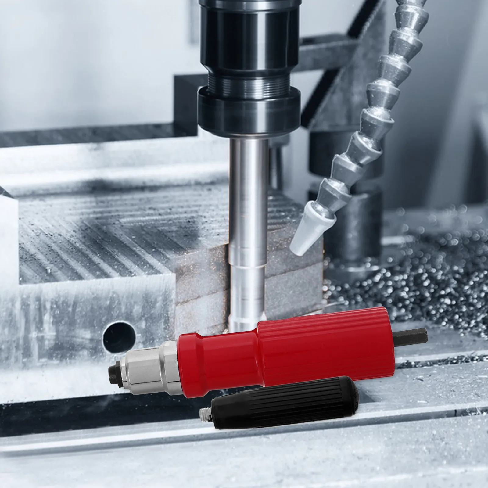 Riveting Drill Adapter Cordless Rivet Nut Machine 360 Degree Holding Design High Efficiency Non Slip Easy Carry