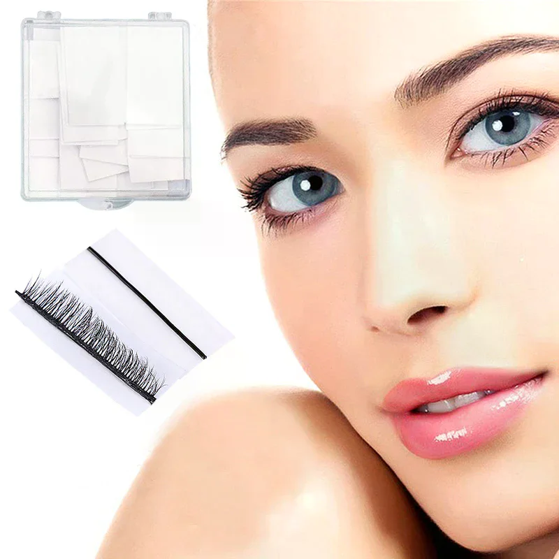 Wodoodporne, samoprzylepne paski do rzęs, łatwa aplikacja, taśma do klejenia rzęs, paski do wymiany podkładów pod kępki rzęs.