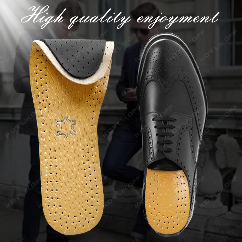 Ultra Thin Breathable Leather Shoe Insoles For Women Men Business Shoes Pads Soft  Absorb Sweat Deodorant ReplacementInner Soles