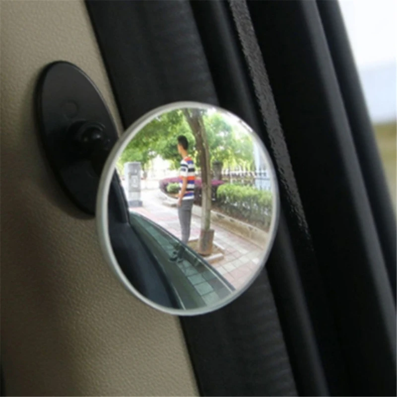 

Durable Adjustable Blind Spot Mirror Car Auxiliary Rearview Convex Mirror Round Frame Wide Angle Mirrors Car Reverse