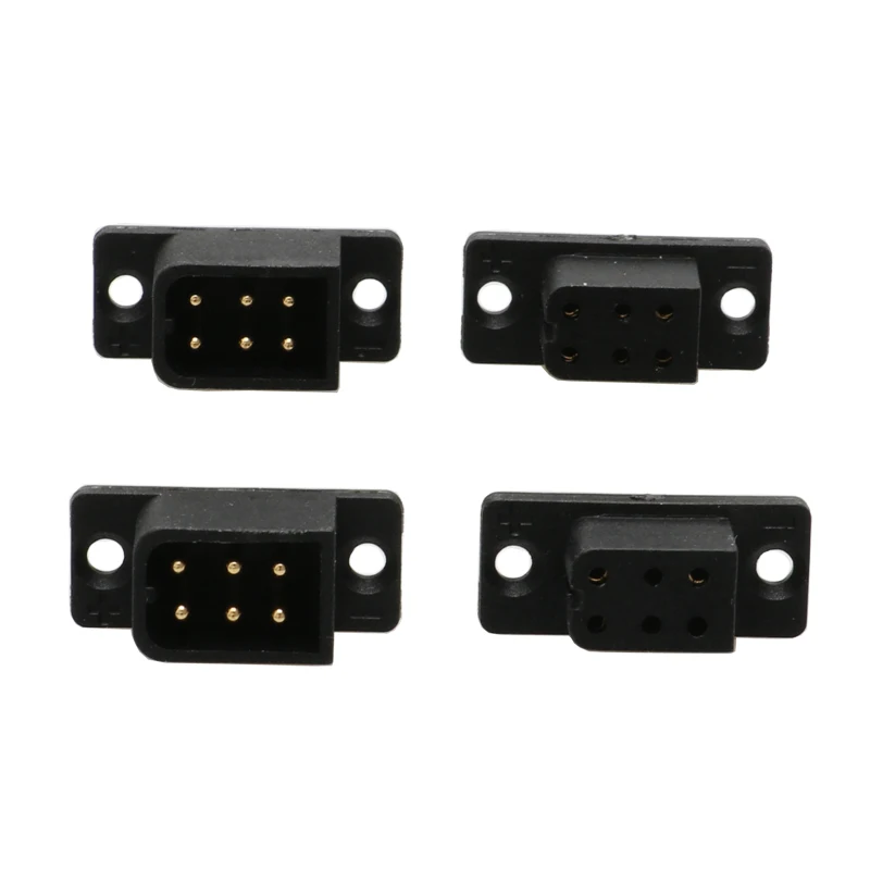 5 Đôi Máy Bay Cánh Cố Định Mô Hình JY6P JY12P 6 Pin/12 Pin Nhanh Chóng Phát Hành Nam Nữ Cắm Động Cơ Không Chổi Than servo RC UAV Cổng Kết Nối