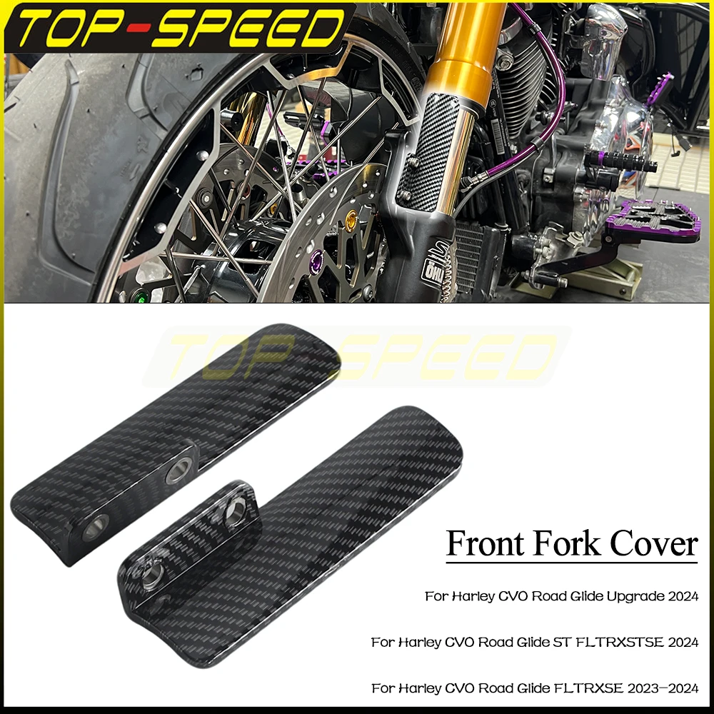 

For Harley Touring CVO Road Glide 2023 2024 FLTRXSTSE Upgrade 2024 Front Fork Cover Motorcycle Lower Dust Fork Guard Protection