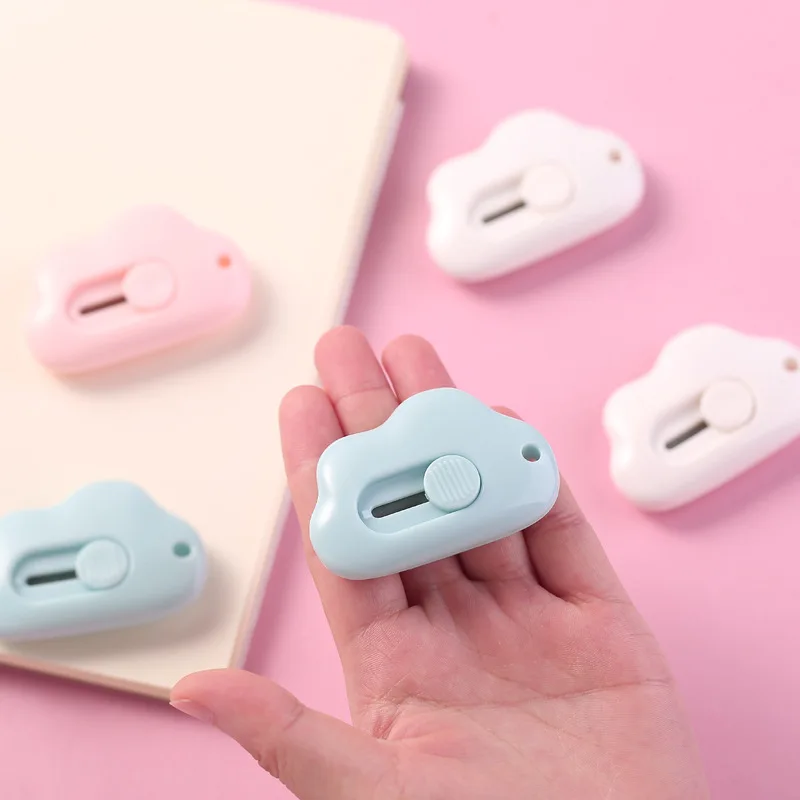 Cute Rabbit Cloud Color Mini Portable Practical Knife Paper Cutting Machine Paper Cutting Machine Razor Blade Office Stationery