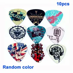 10pcs Mixed Pattern Mediator Rock Gestures 0.71mm Acoustic Guitar Picks Plectrums Celluloid Shrapnel