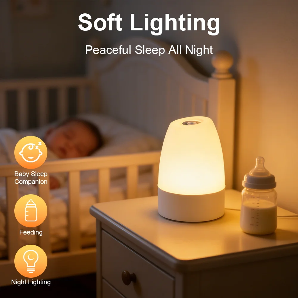 Touch Night Lamp USB LED Lamp With Switch Rechargeable Three Colors Lights For Kitchen Hallway Closet Bedroom Home Night Light