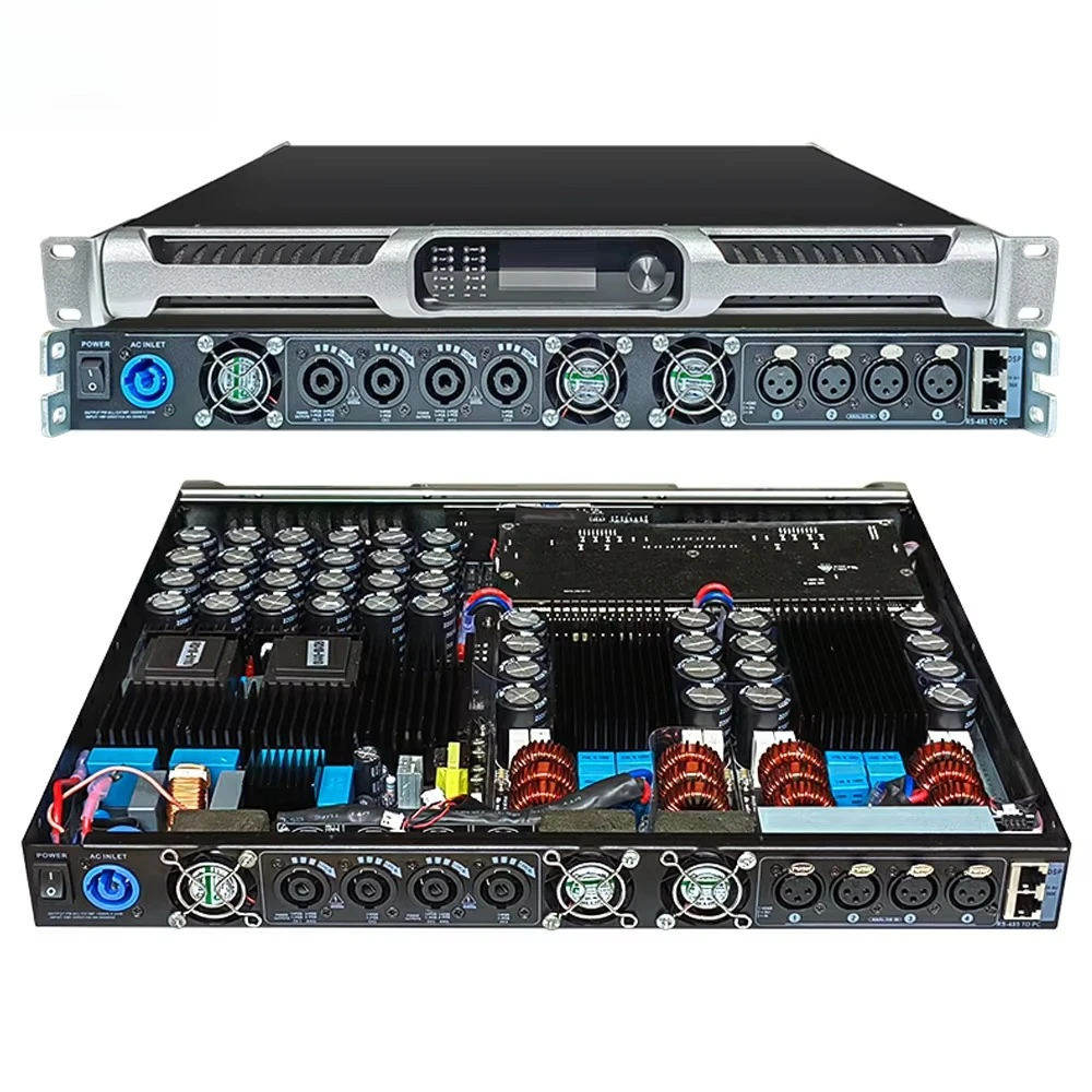 PFA12KDSP 4 Channel Professional Audio Line Array 1u Power Amplifier Class d Subwoofer Dsp Amplifier