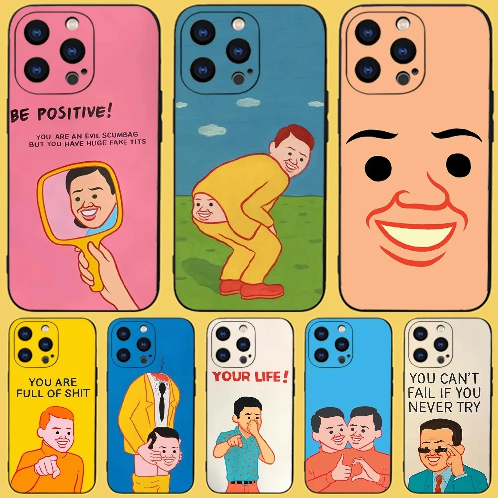 Art Joan Cornella Phone Case For iPhone 15,14,13,12,11 Plus,Pro,Max,XR,XS,X,7,8 Plus,SE,Mini Black Silicone Soft