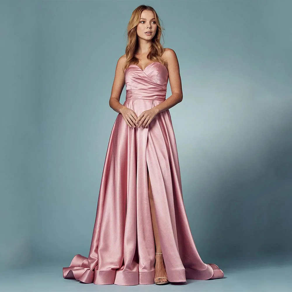 

Customized Exquisite Charmeuse Criss-Cross Draped Pleat A-line Sweetheart Long Dresses Bespoke Occasion Dresses Exquisite Formal