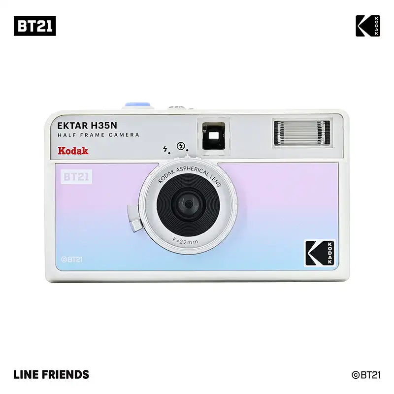Kodak Ektar H35N x BT21 H35 Limited Edition Half Frame 35mm 135 Film Camera Reusable Film Camera With Flash Light Gift