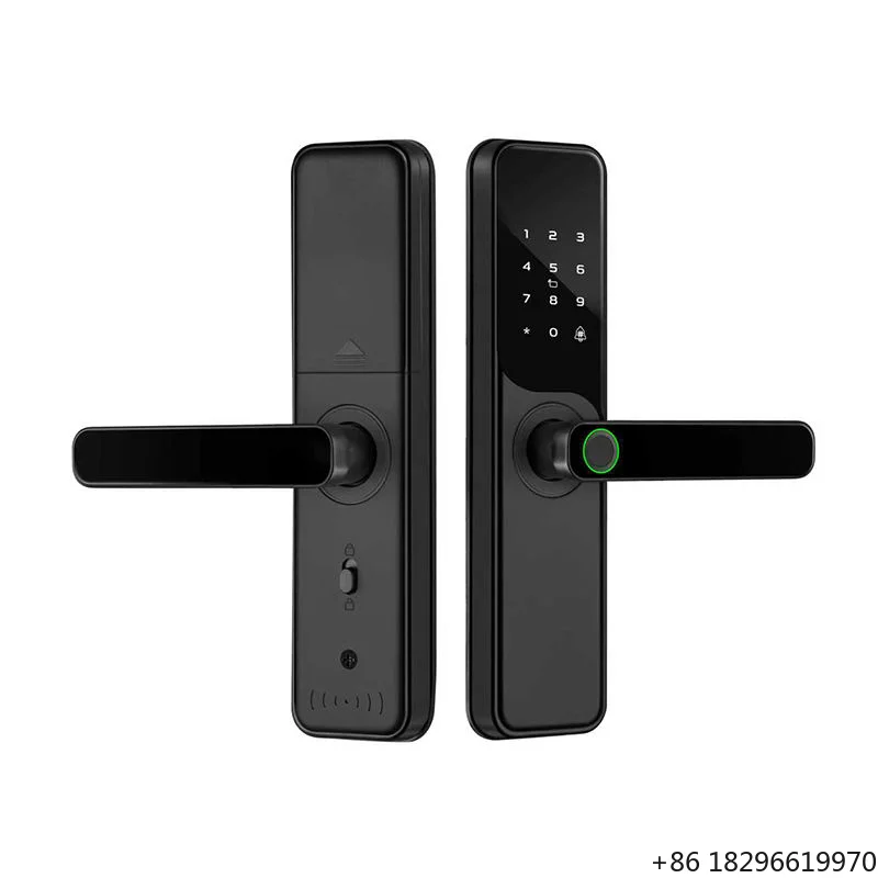 Enrique  WiFi Biometric Electronic Aluminum Alloy Smart Lock APP Cloud Fingerprint Password Card Key Unlock for Wood/Steel