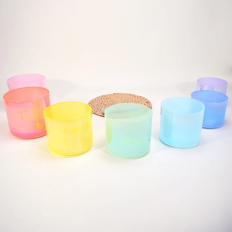 مجموعة أوعية الغناء 6 ''-7.5'' وعاء الطاقة أدوات العلاج الصوتي الموسيقية تنعيم المزاج منتجات الكوارتز