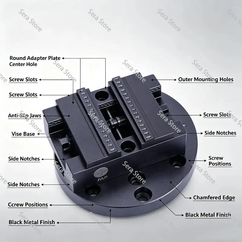 Series Vice Universal Adapter Plate, Separately Usable Connection Base Plate, Compatible with Zero‑Point Positioning Fixture