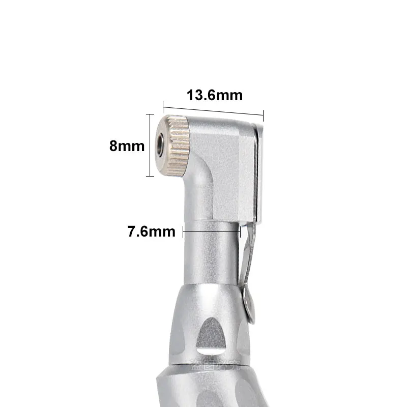 Dental Key Type Slow Low Speed Contra Angle Handpiece Stainless Steel Outer Water Spray 22000-27000 RPM Latch Chuck