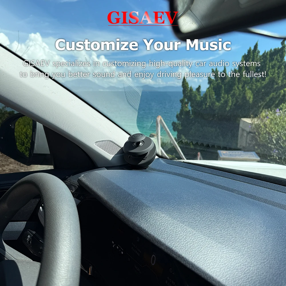 Car mid and high range stereo speakers, full range high fidelity speakers, lossless installation, silk dome tweeters